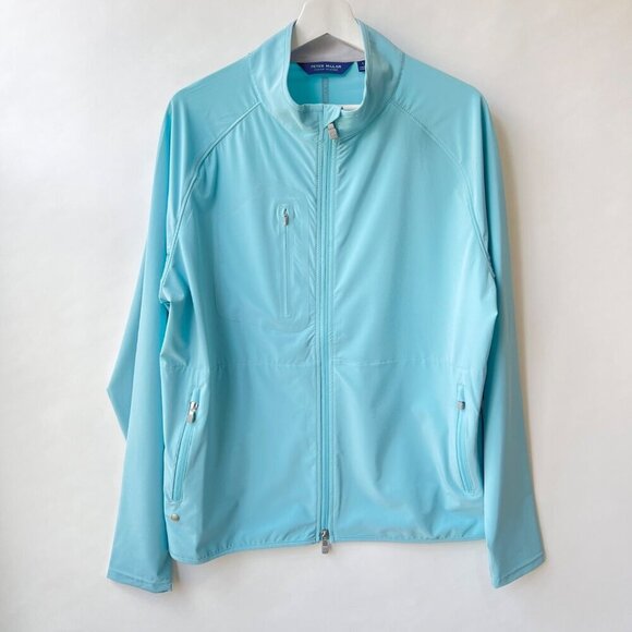 Peter Millar Men ‘s golf flex adapt wind shell jacket , Light blue, Size L F42 - Picture 1 of 11